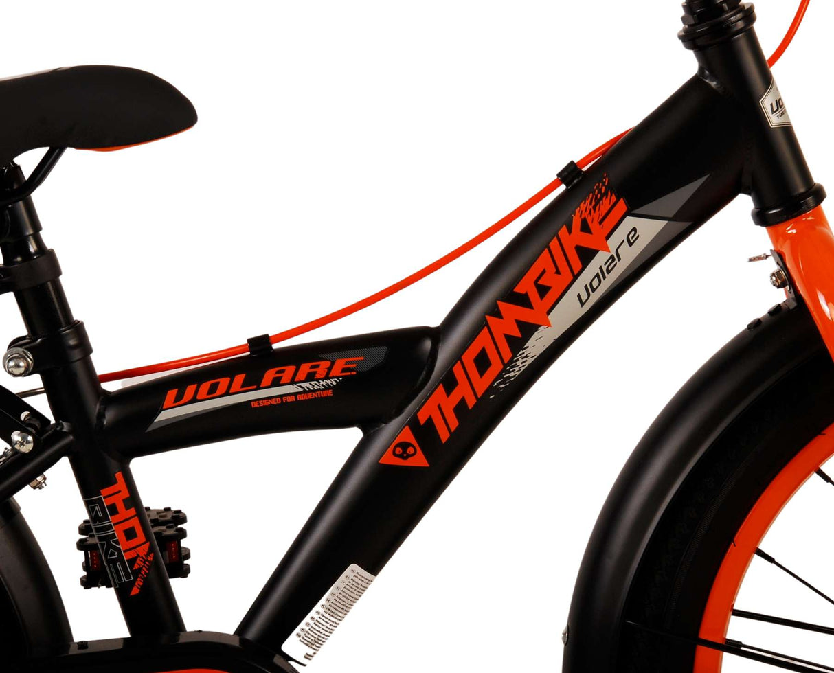 Volare Thombike Children's Bike Boys 18 pouces Black Orange Two Hand freins