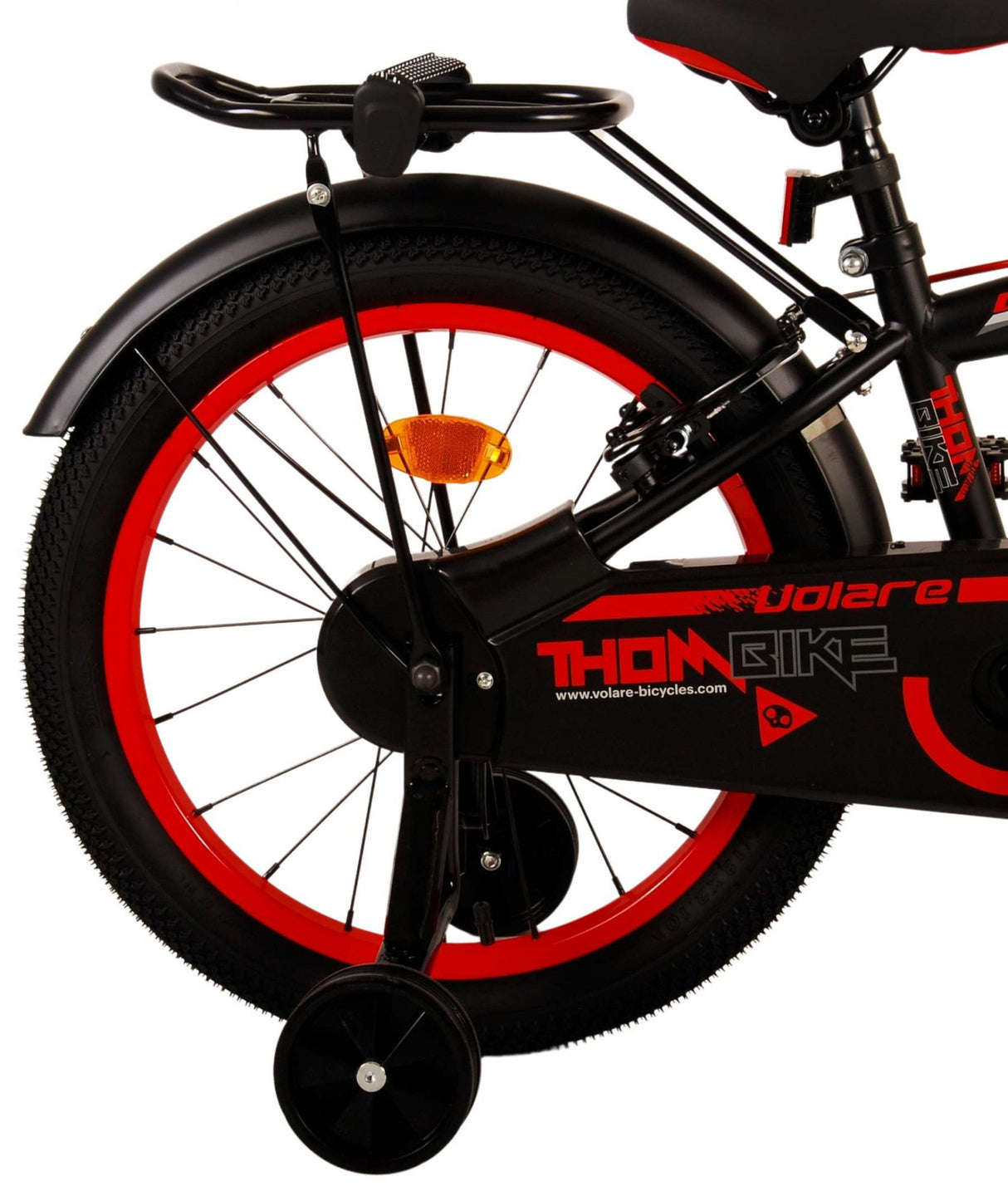 Volare Thombike Children's Bike Boys 18 pouces Black Red Two Hand freins
