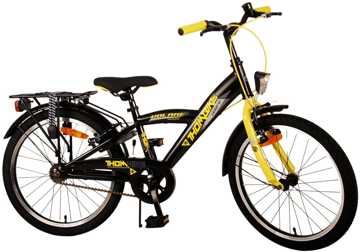 Volare Thombike Children's Bike - Boys - 20 pouces - Jaune noir - Freins à deux mains