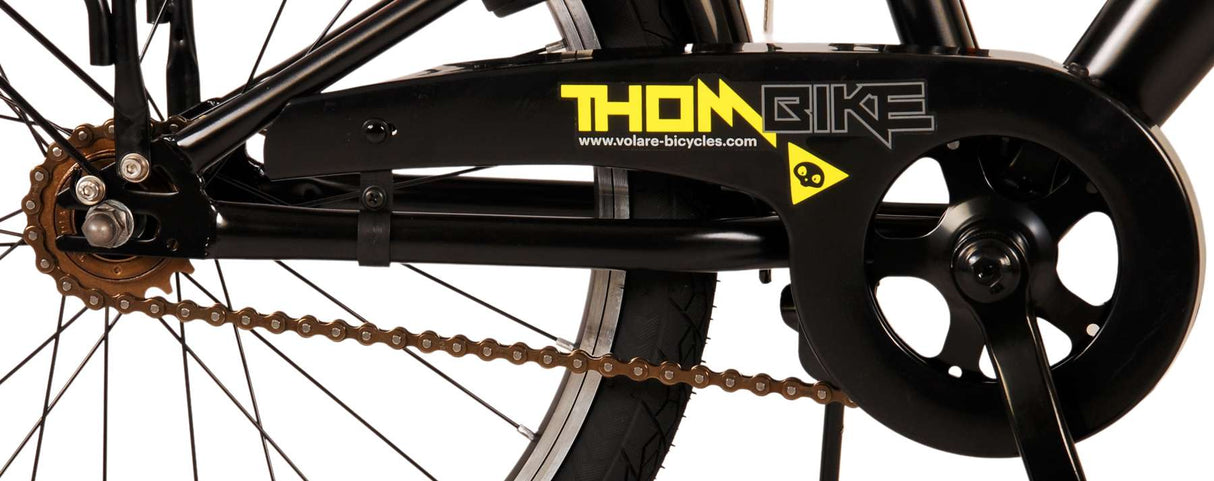 Volare Thombike Children's Bike - Boys - 20 pouces - Jaune noir - Freins à deux mains