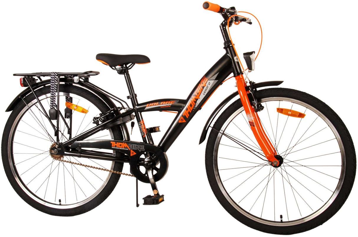 Volare Thombike Children's Bike Boys 24 pouces Black Orange Two Hand freins