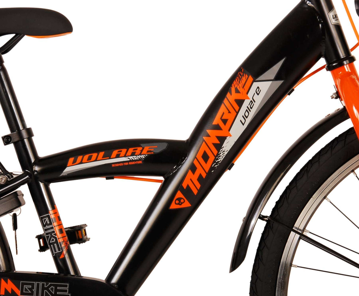 Volare Thombike Children's Bike Boys 24 pouces Black Orange Two Hand freins