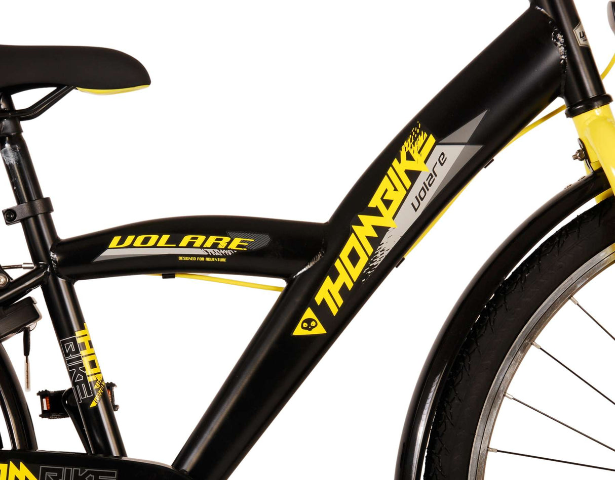 Volare Thombike Children's Bike - Boys - 26 pouces - Jaune noir - Freins à deux mains
