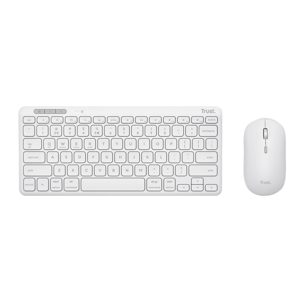 Souris clavier sans fil multi-appareils Trust Lyra