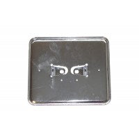 Support de plaque d'immatriculation chrome en acier couché allongé