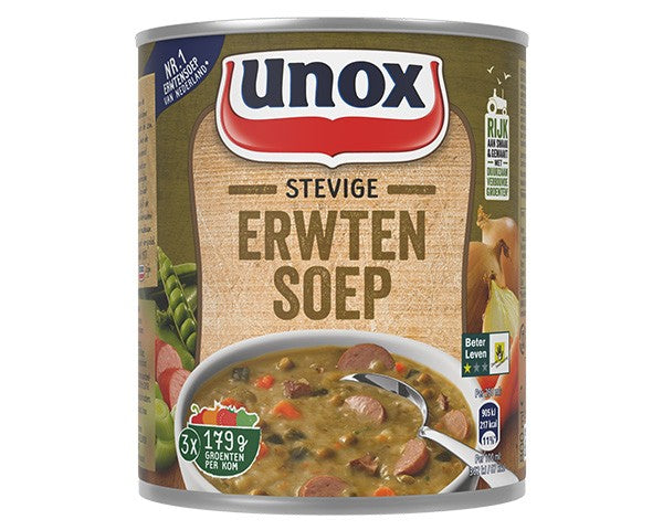 Soupe Unox en boîte - soupe aux pois copieuse - prête en un instant et bonne pour plus de 3 bols de soupe - 6 x 800 ml
