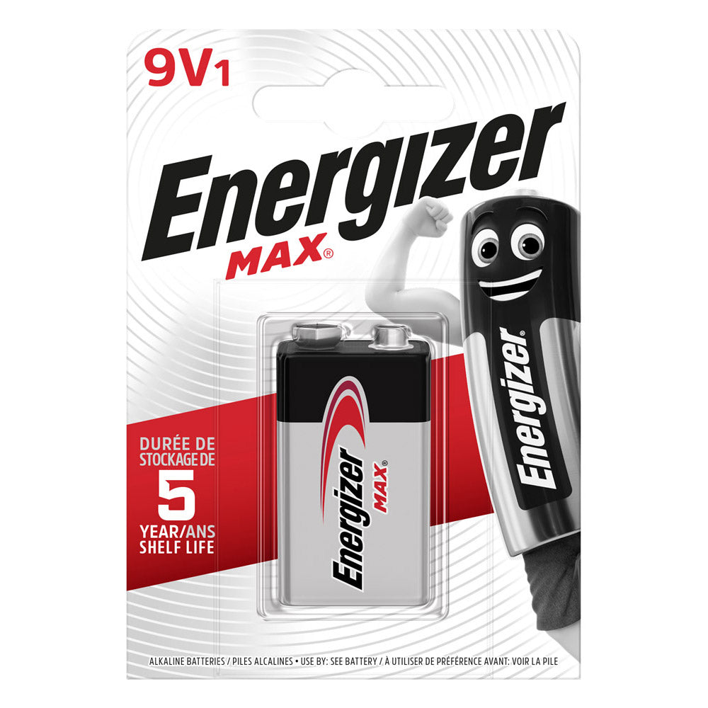 Energizer max 9v 6lr61 blister 1 pièce