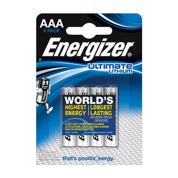 Energizer ultime lithium fr03 aaa blister 4 pièces