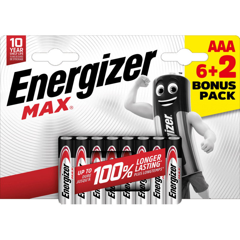 Enerdis Energizer Max LR03 AAA BLISTER 6 + 2 PIÈCES