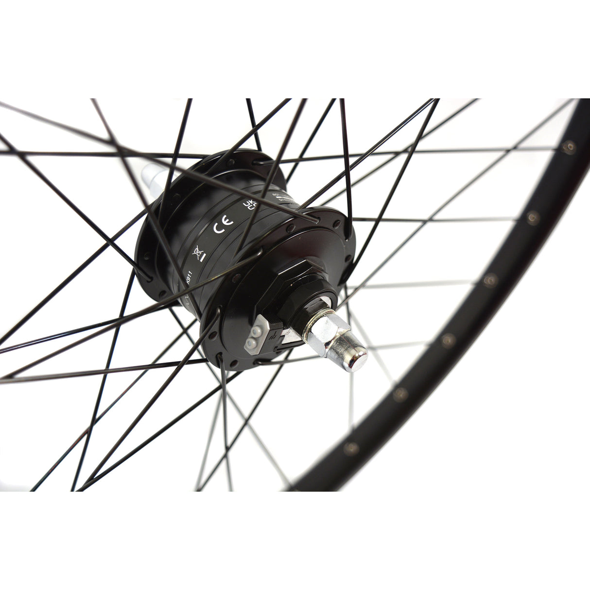 Roue avant Velox mach1 m910 28 shimano dyn. disque noir