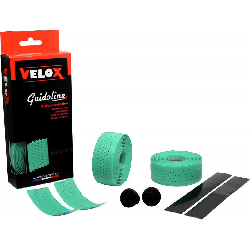 Guidon Velox souple perforé vert (2pcs)
