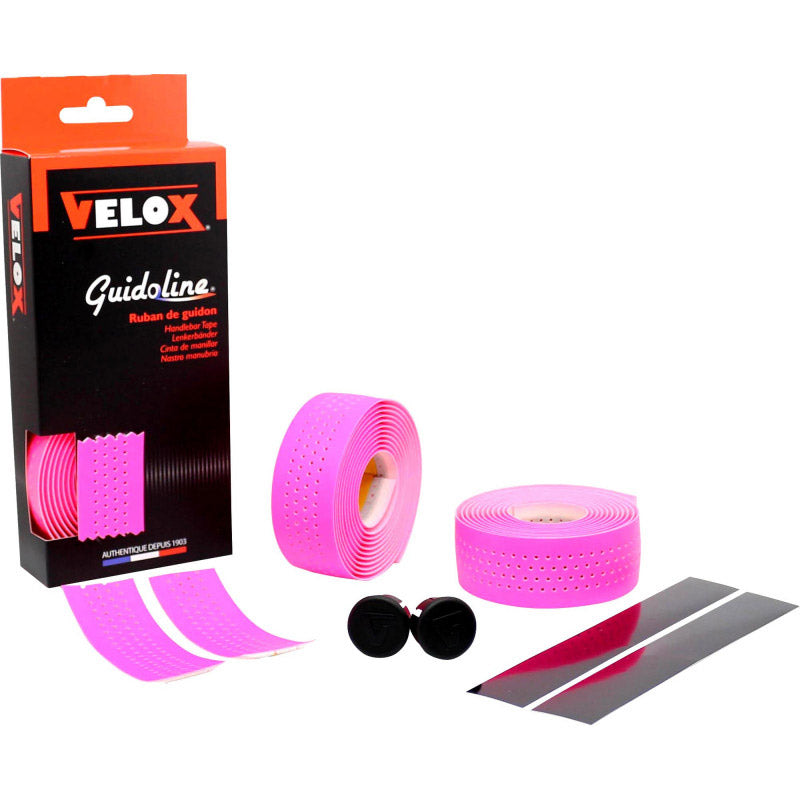 Guidon Velox fluorescent perforé rose fluo (2 pcs)