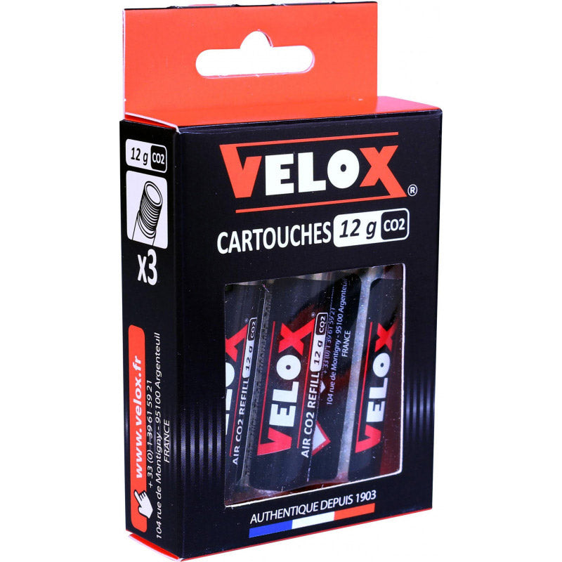 Cartouche de co2 filetée Velox 12g (3pcs)