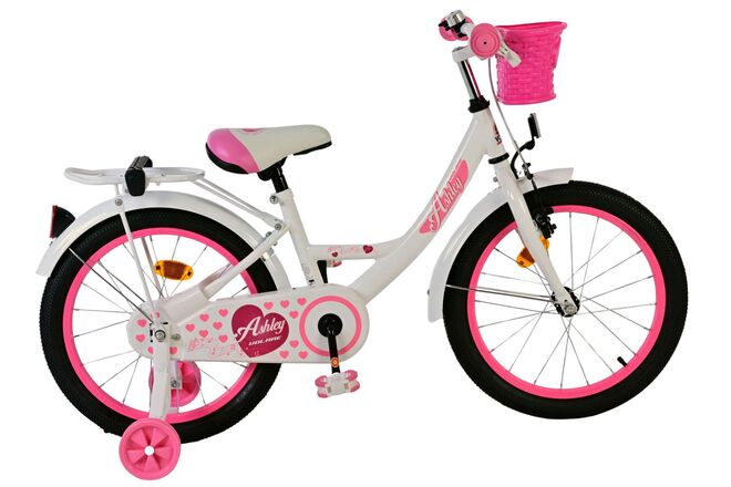 Vélo enfant Volare Ashley - filles - 18 pouces - blanc