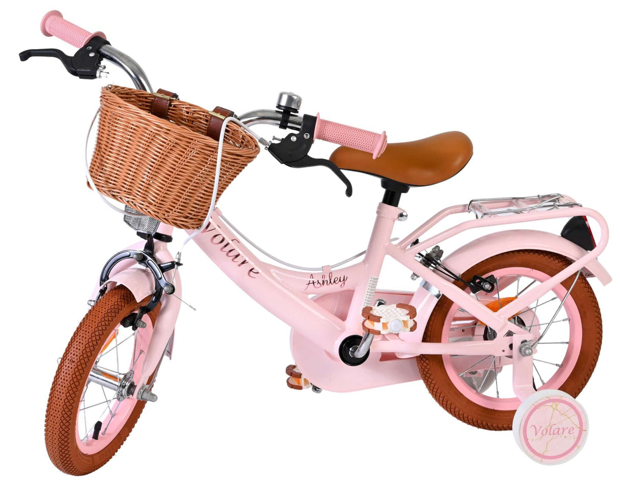 Vélo pour enfants Volare Ashley - filles - 12 pouces - rose - deux freins à main