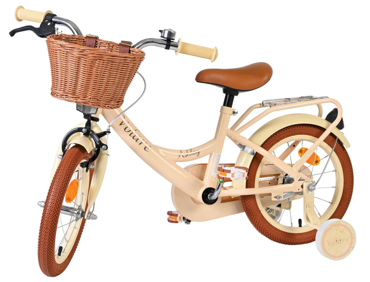 Vélo pour enfants Volare Ashley - filles - 14 pouces - crème