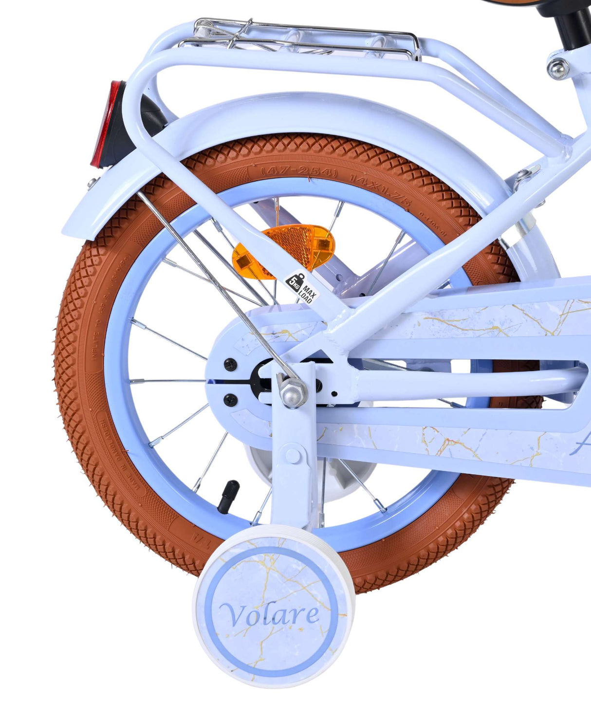 Vélo pour enfants Volare Ashley - filles - 14 pouces - bleu pastel