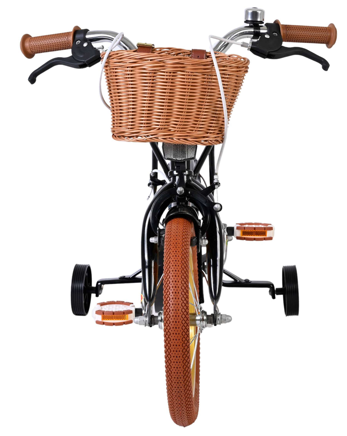 Vélo pour enfants Volare Ashley - filles - 14 pouces - noir - deux freins à main