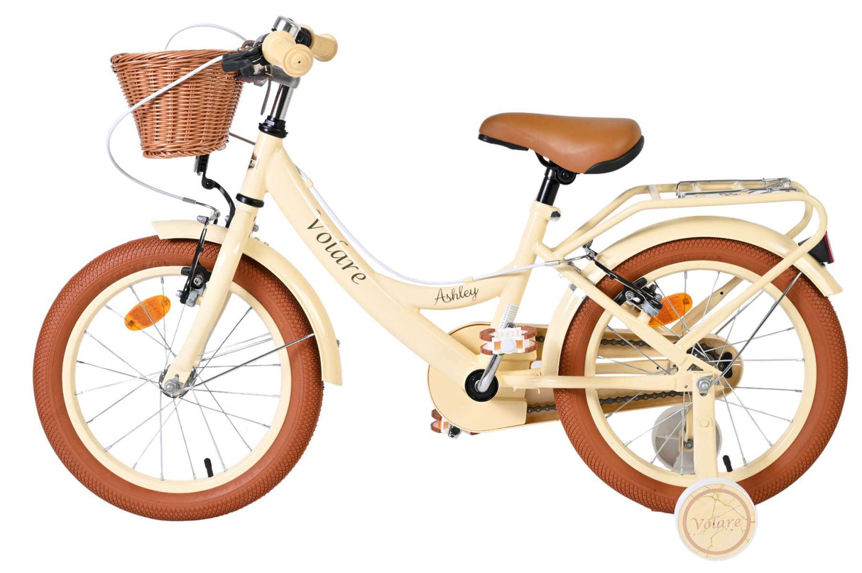 Vélo pour enfants Volare Ashley - filles - 16 pouces - crème - deux freins à main