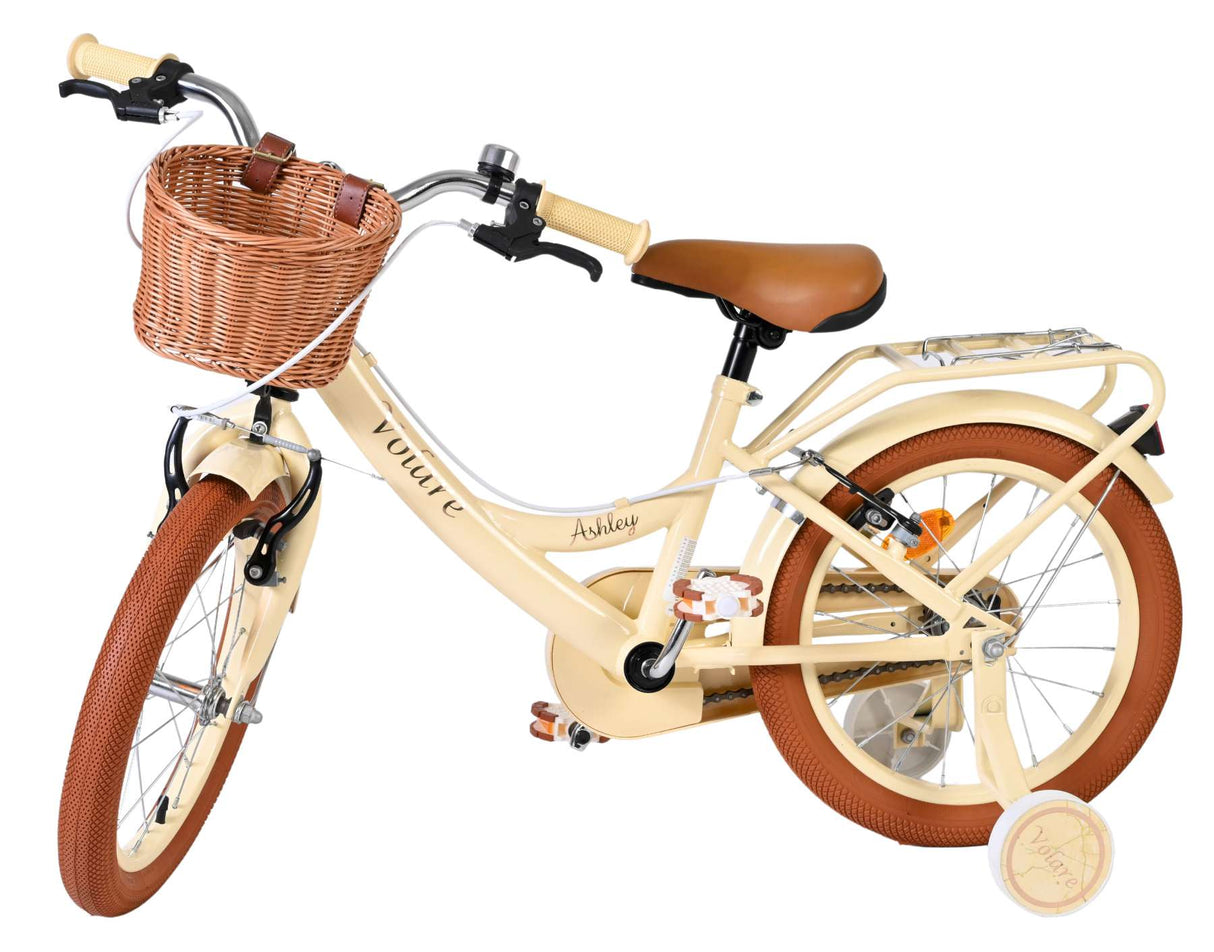 Vélo pour enfants Volare Ashley - filles - 16 pouces - crème - deux freins à main