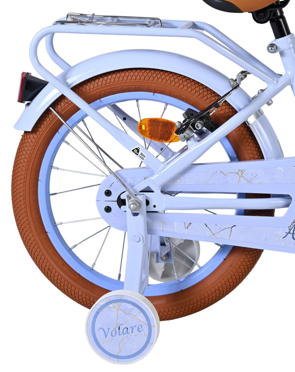 Vélo pour enfants Volare Ashley - filles - 16 pouces - bleu pastel - deux freins à main