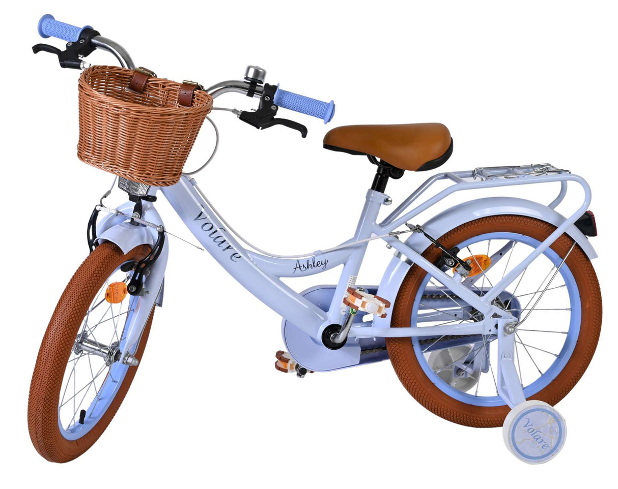 Vélo pour enfants Volare Ashley - filles - 16 pouces - bleu pastel - deux freins à main