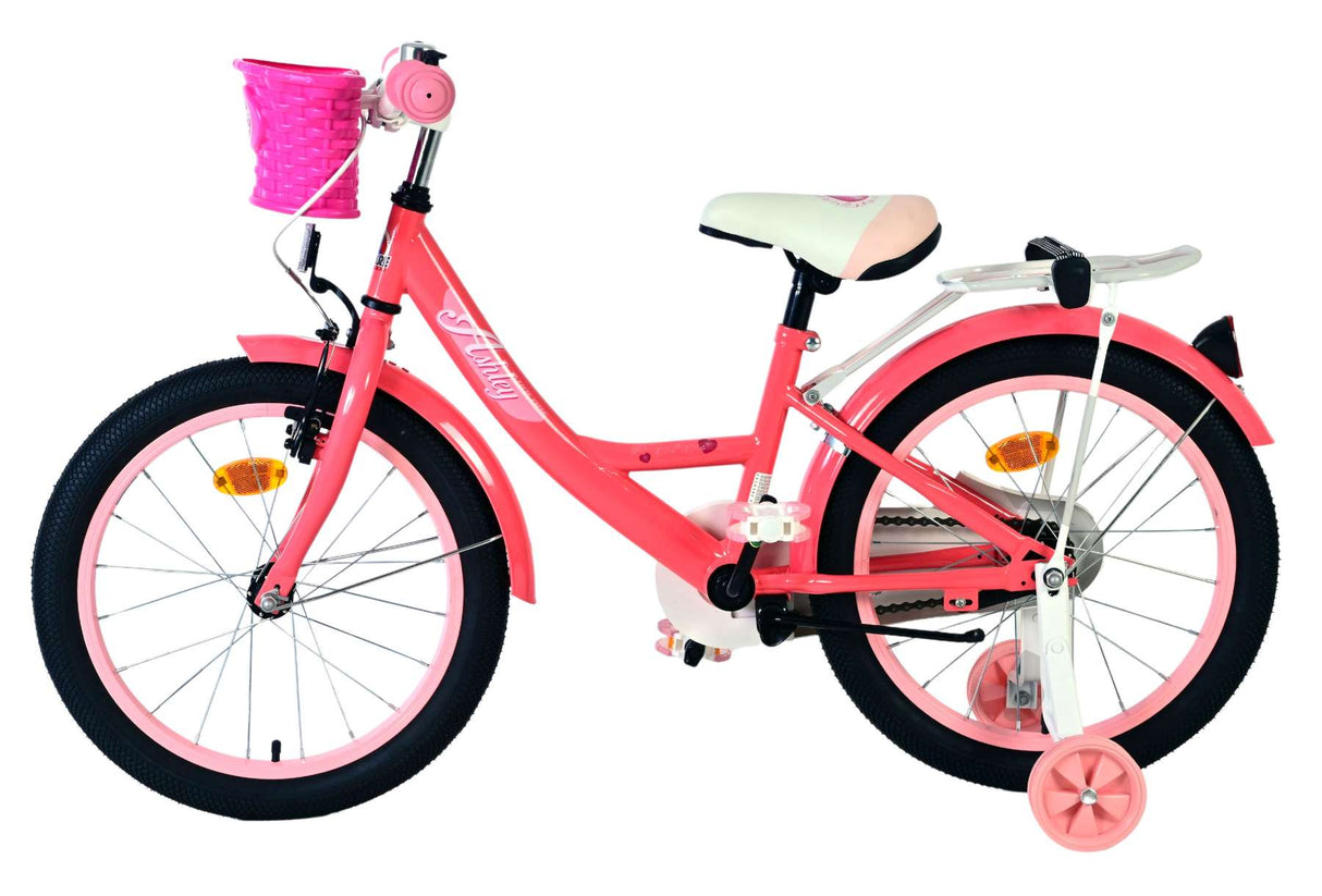 Vélo enfant Volare Ashley - filles - 18 pouces - rose rouge