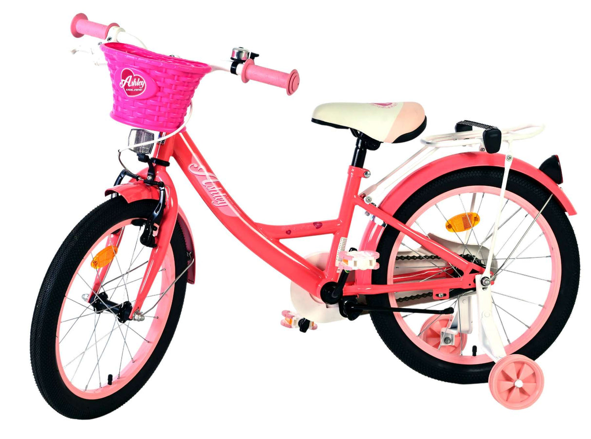 Vélo enfant Volare Ashley - filles - 18 pouces - rose rouge