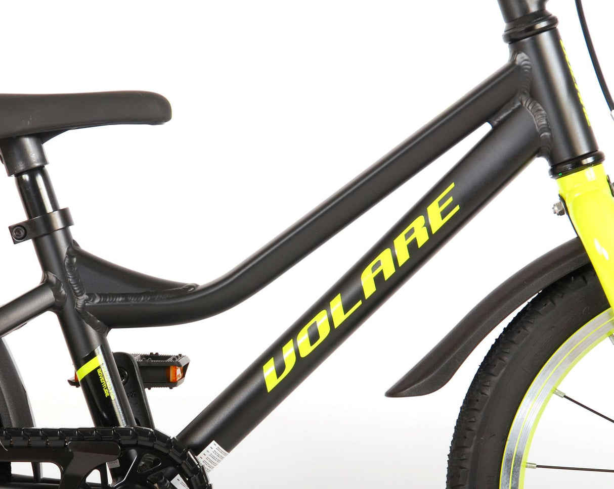 Volare Blaster Children's Bike - Boys - 16 pouces - Black Yellow - Prime Collection