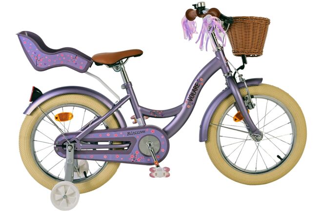 Vélo pour enfants Volare Blossom - filles - 16 pouces - violet