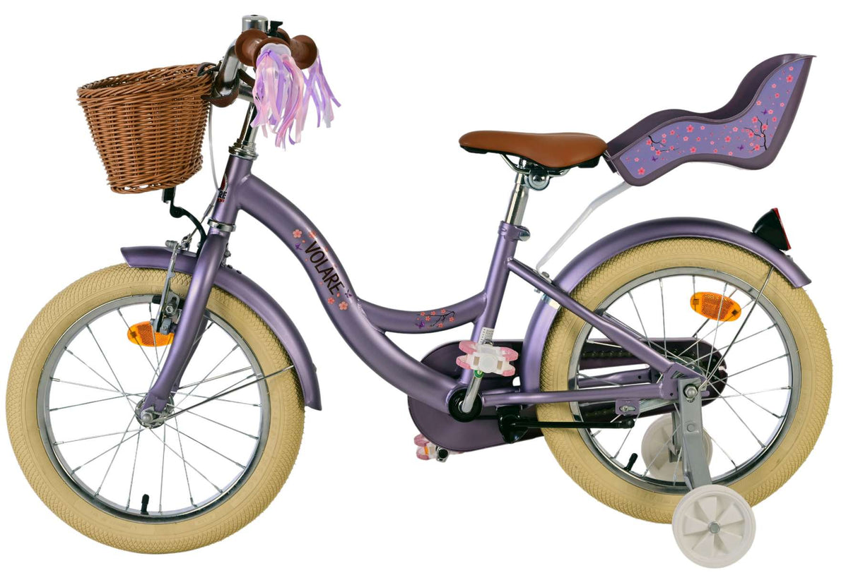Vélo pour enfants Volare Blossom - filles - 16 pouces - violet