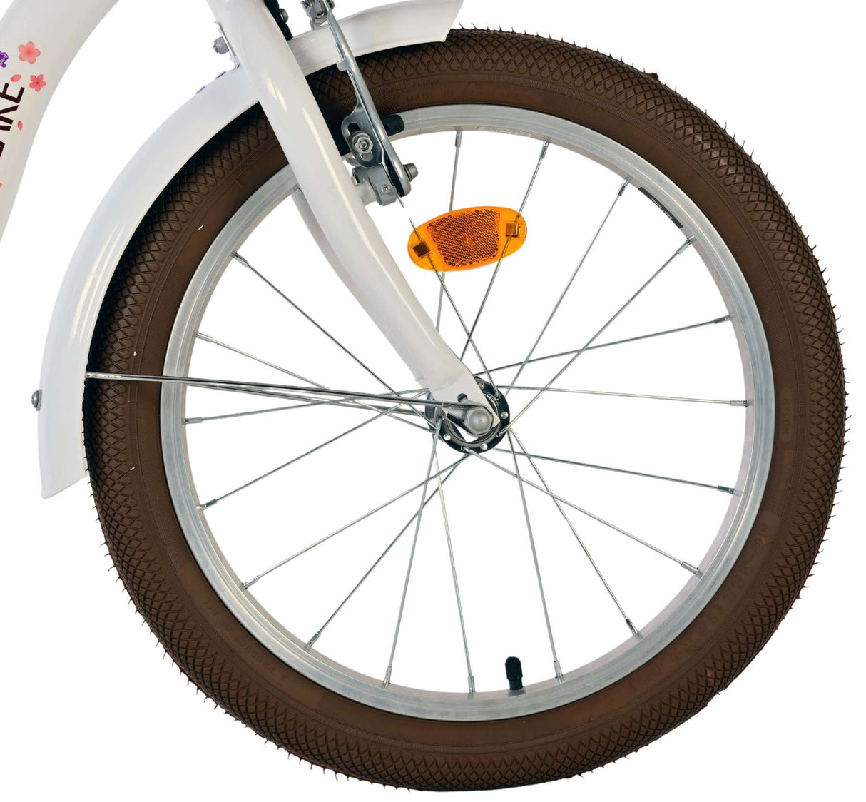 Vélo enfant Volare Blossom - filles - 18 pouces - blanc