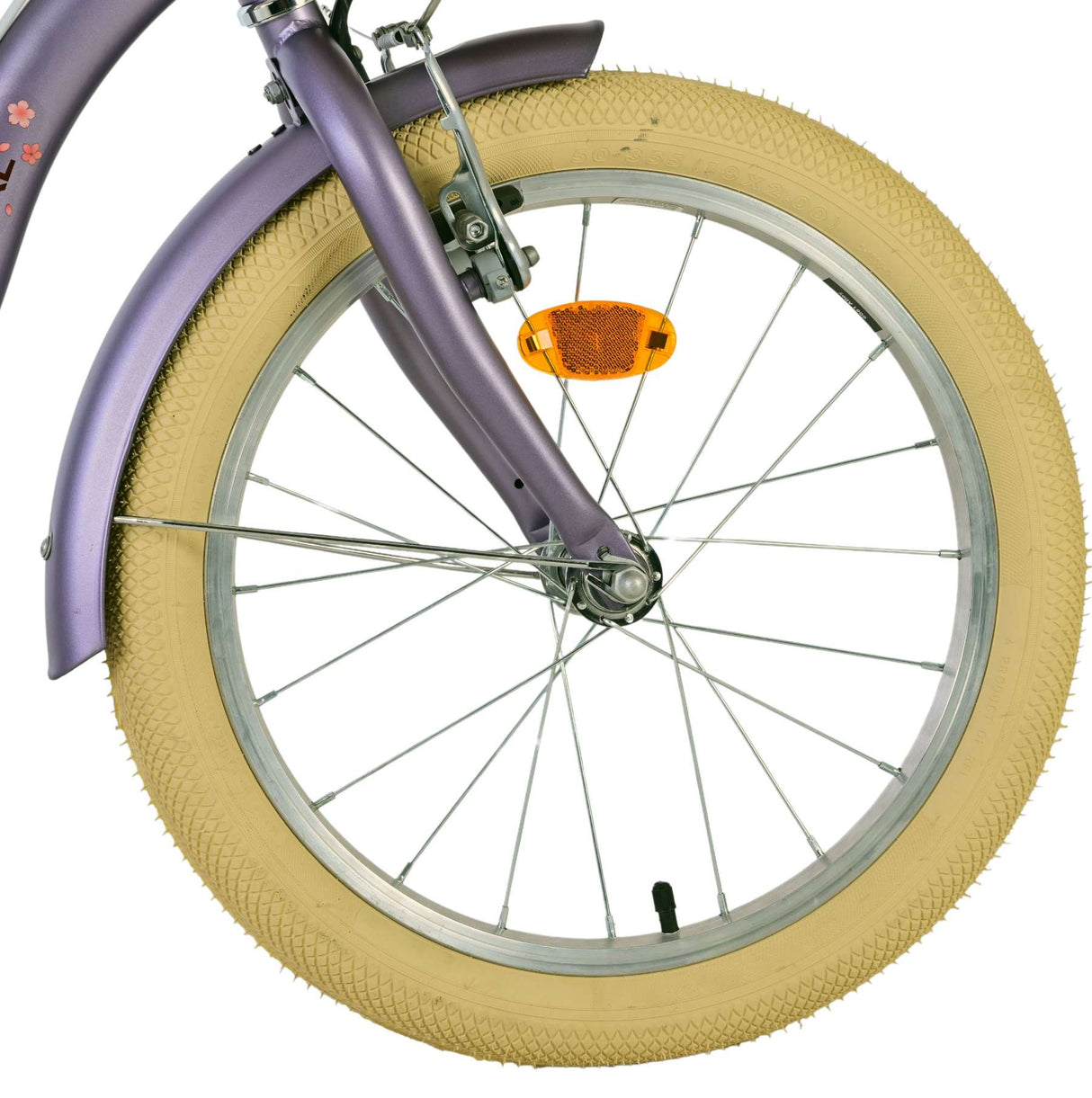 Vélo pour enfants Volare Blossom - filles - 18 pouces - violet - deux freins à main