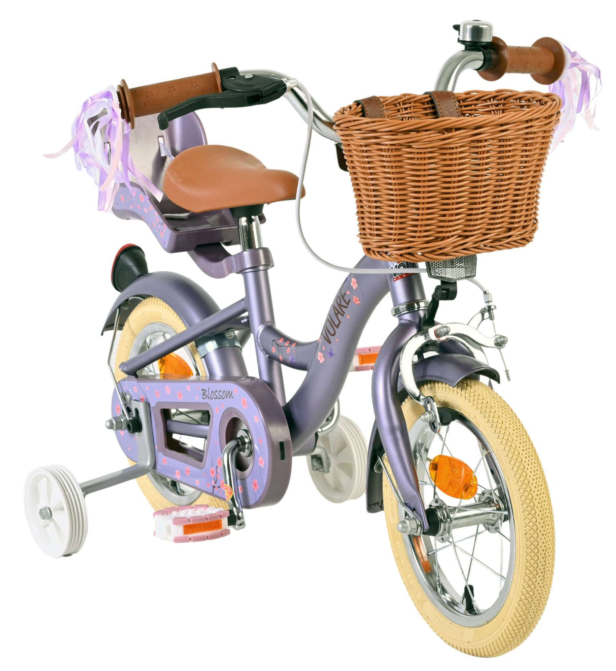 Vélo pour enfants Volare Blossom - filles - 12 pouces - violet