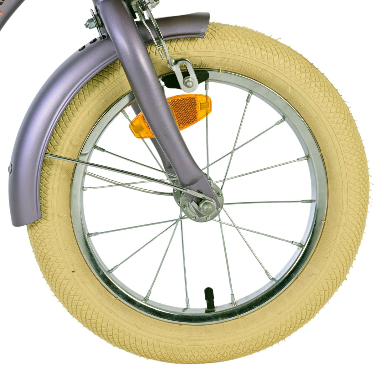 Vélo pour enfants Volare Blossom - filles - 14 pouces - violet - deux freins à main