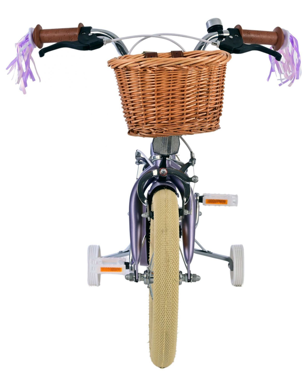 Vélo pour enfants Volare Blossom - filles - 14 pouces - violet - deux freins à main
