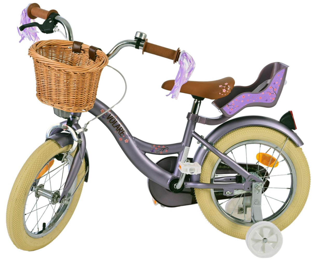 Vélo pour enfants Volare Blossom - filles - 14 pouces - violet