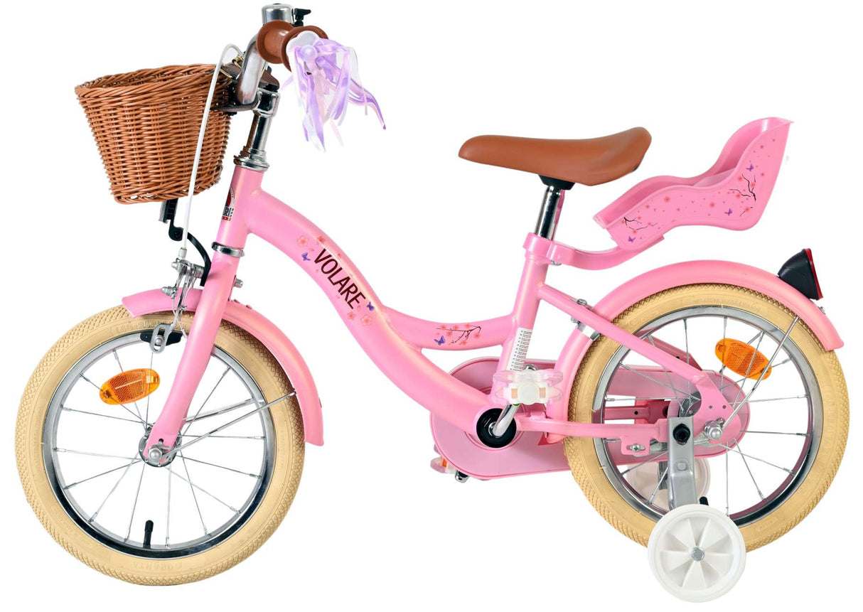 Vélo pour enfants Volare Blossom - filles - 14 pouces - rose