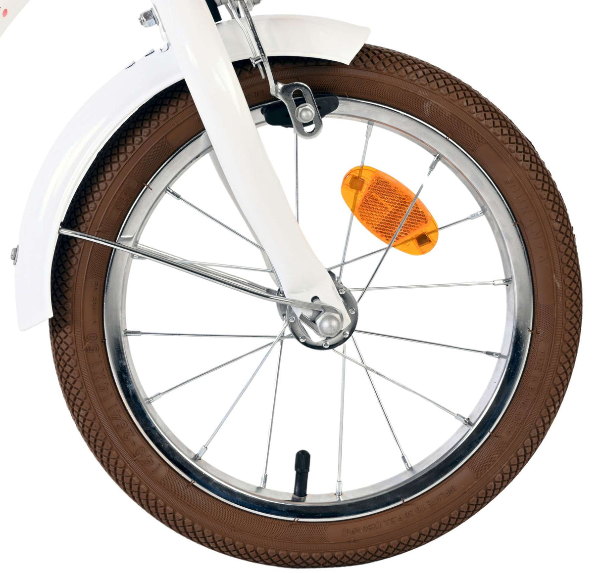 Vélo pour enfants Volare Blossom - filles - 14 pouces - blanc - deux freins à main
