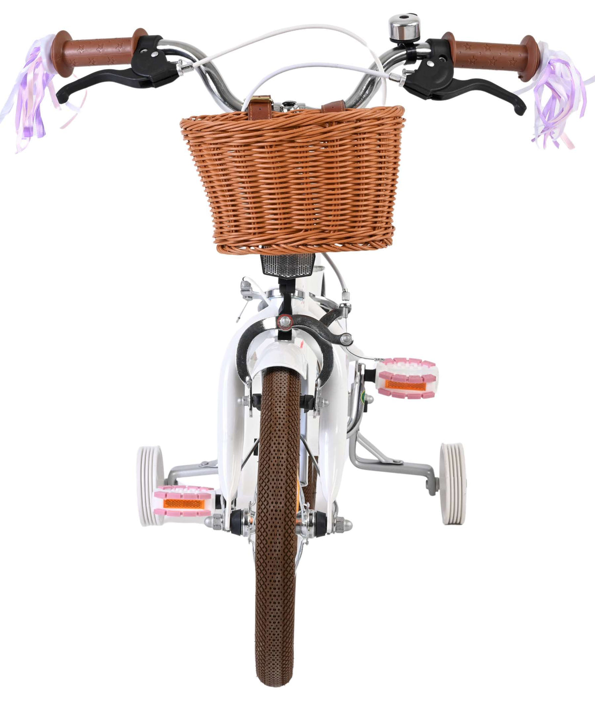 Vélo pour enfants Volare Blossom - filles - 14 pouces - blanc - deux freins à main