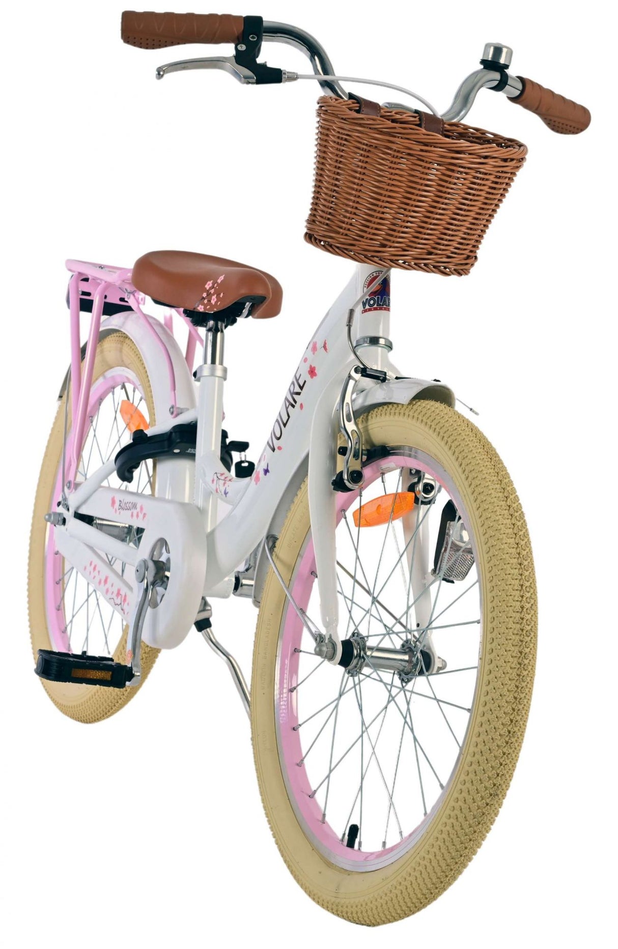 Vélo enfant Volare Blossom - filles - 20 pouces - blanc