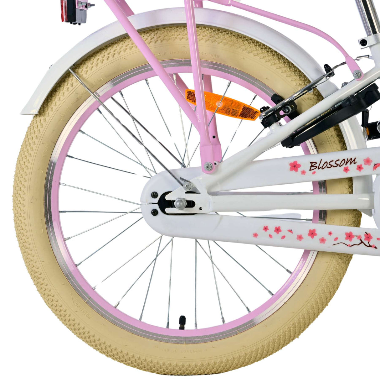 Vélo pour enfants Volare Blossom - filles - 20 pouces - blanc - deux freins à main