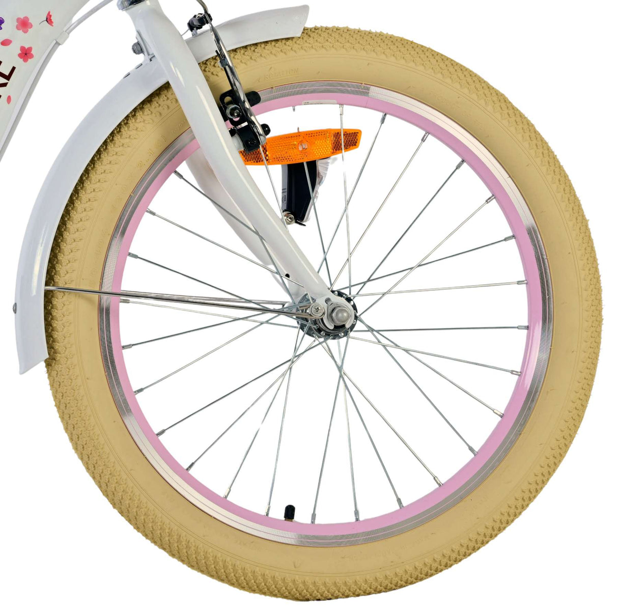 Vélo pour enfants Volare Blossom - filles - 20 pouces - blanc - deux freins à main