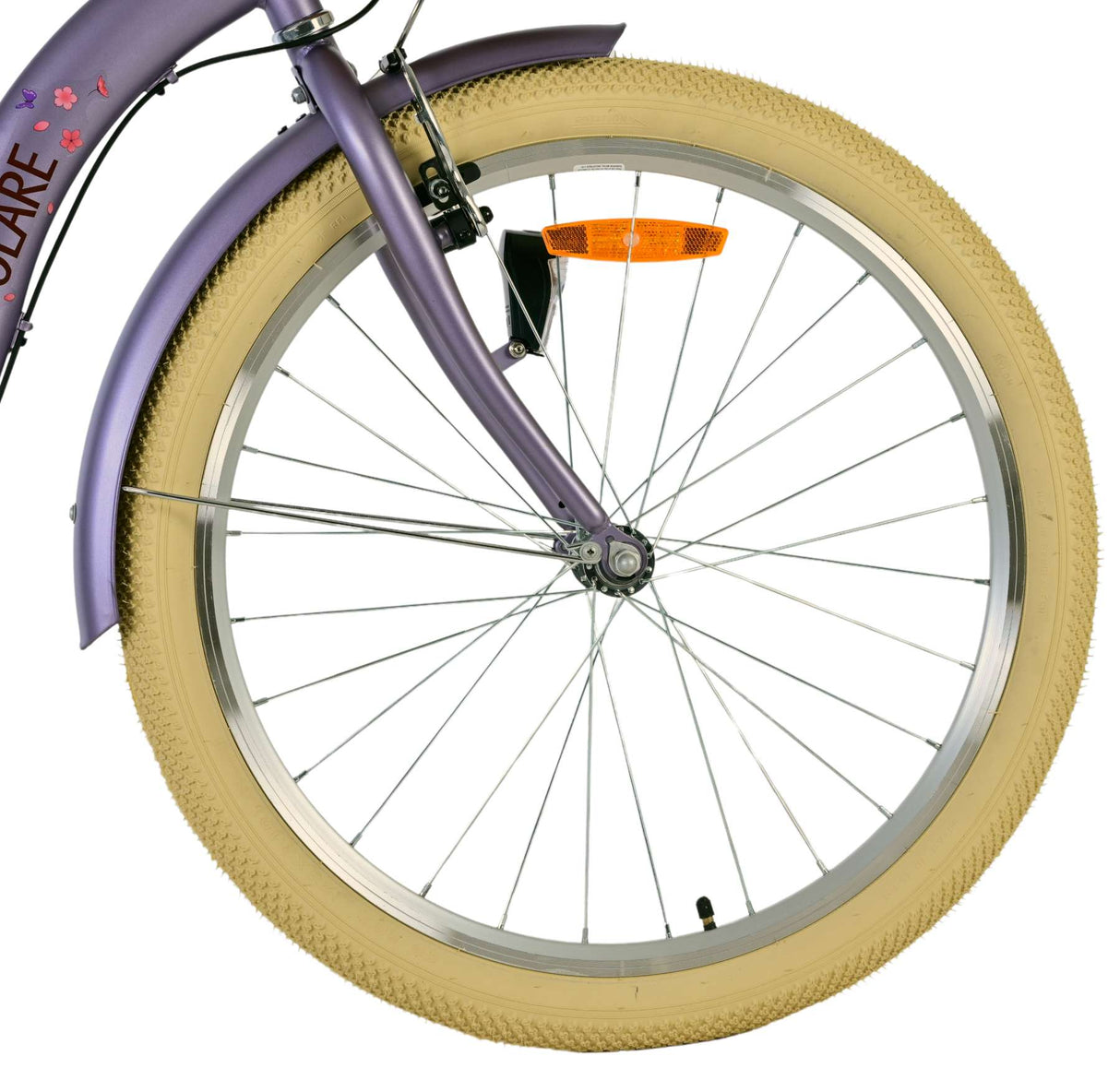 Vélo pour enfants Volare Blossom - filles - 24 pouces - violet - 3 vitesses