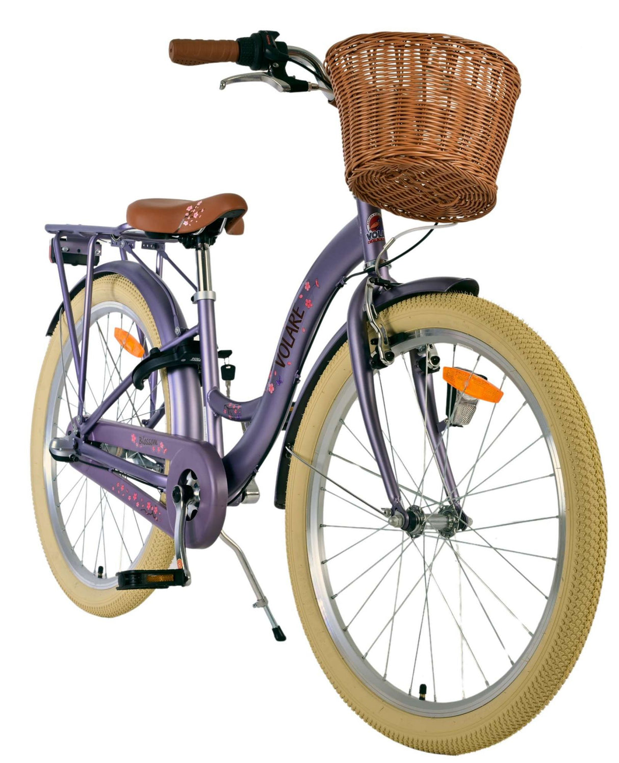 Vélo pour enfants Volare Blossom - filles - 24 pouces - violet - 3 vitesses