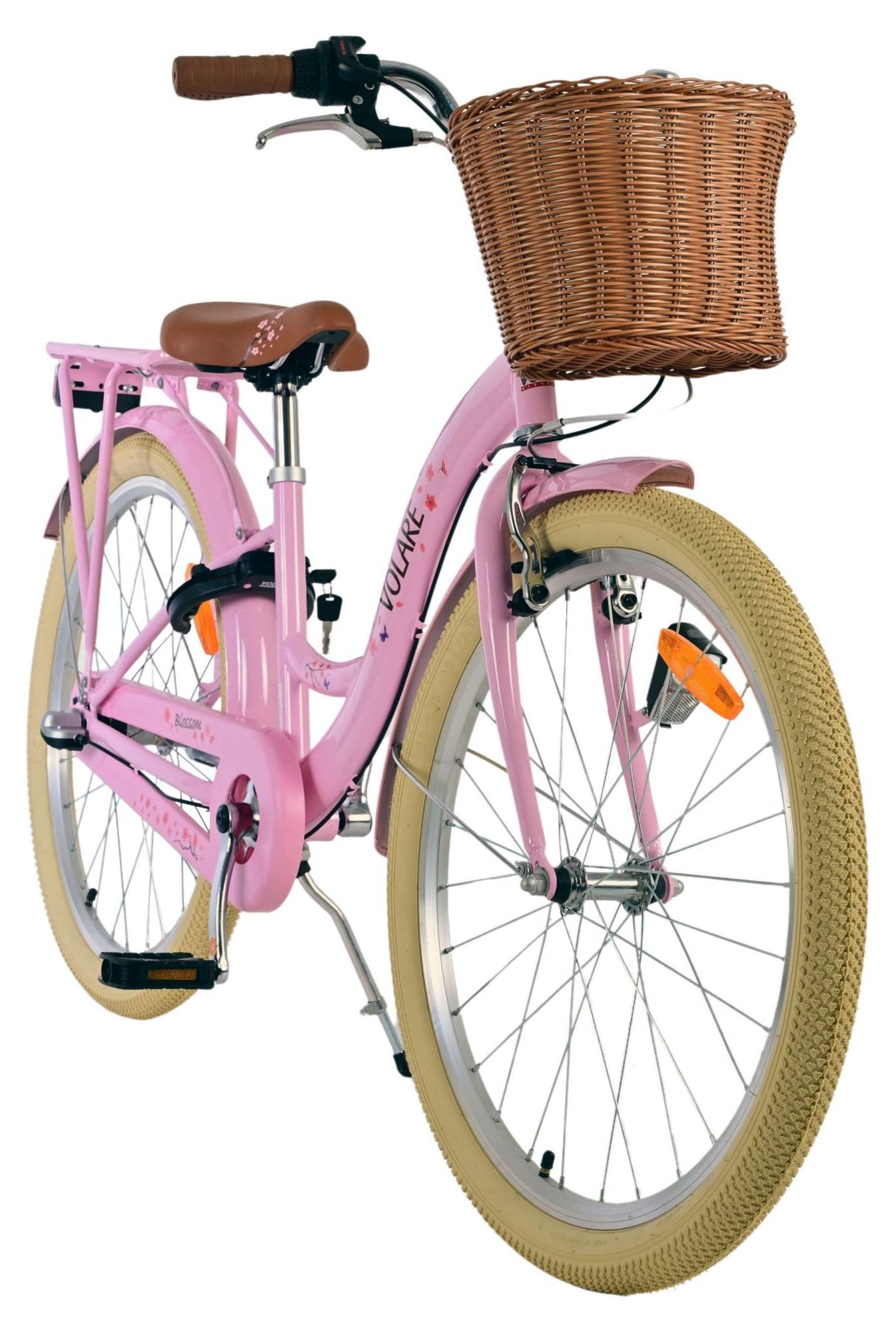 Vélo pour enfants Volare Blossom - filles - 24 pouces - rose - 3 vitesses