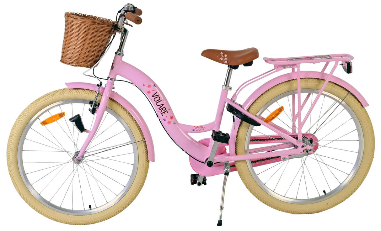 Vélo pour enfants Volare Blossom - filles - 24 pouces - rose - 3 vitesses