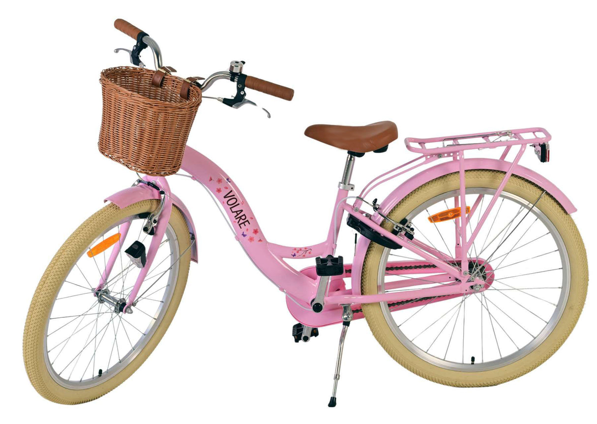 Vélo pour enfants Volare Blossom - filles - 24 pouces - rose - deux freins à main