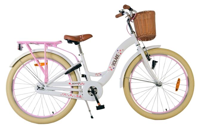 Vélo pour enfants Volare Blossom - filles - 24 pouces - blanc