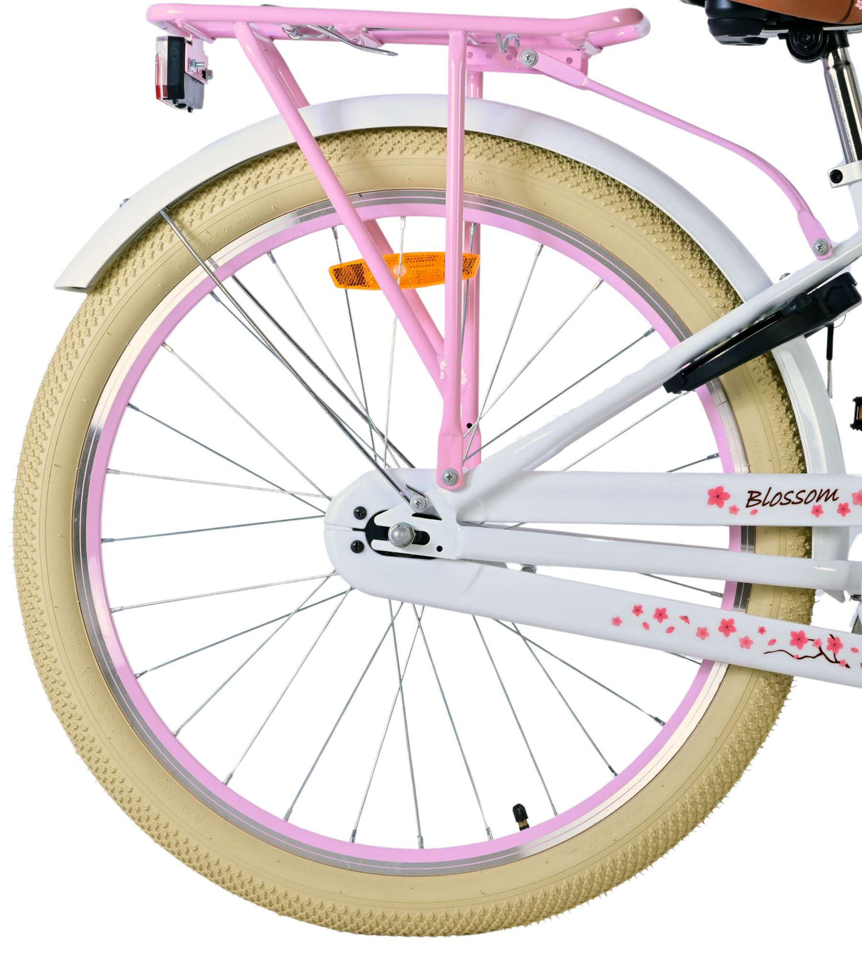 Vélo pour enfants Volare Blossom - filles - 24 pouces - blanc